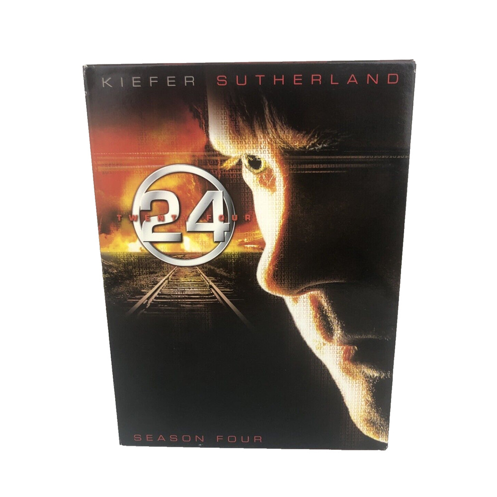 24 Season Four DVD‎ Set Kiefer Sutherland Jack Bauer 7 Disc Set 1052 Minutes